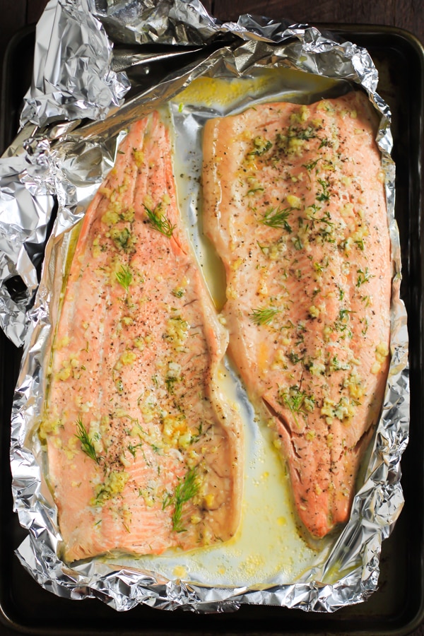 Garlic Butter Rainbow Trout In Foil Primavera Kitchen