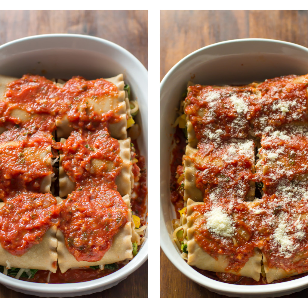 vegetable lasagna roll-ups before being baked