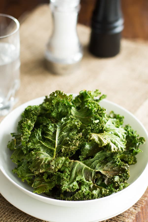 Bowl of Spicy Kale Chips