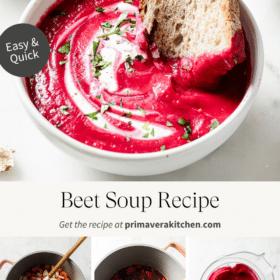 Titled Photo Collage (and shown): Beet Soup