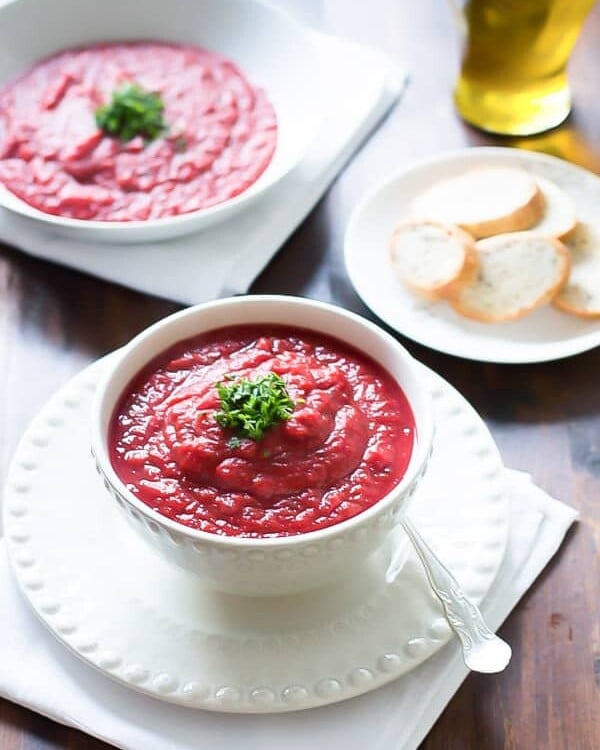Beet and Sweet Potato Soup