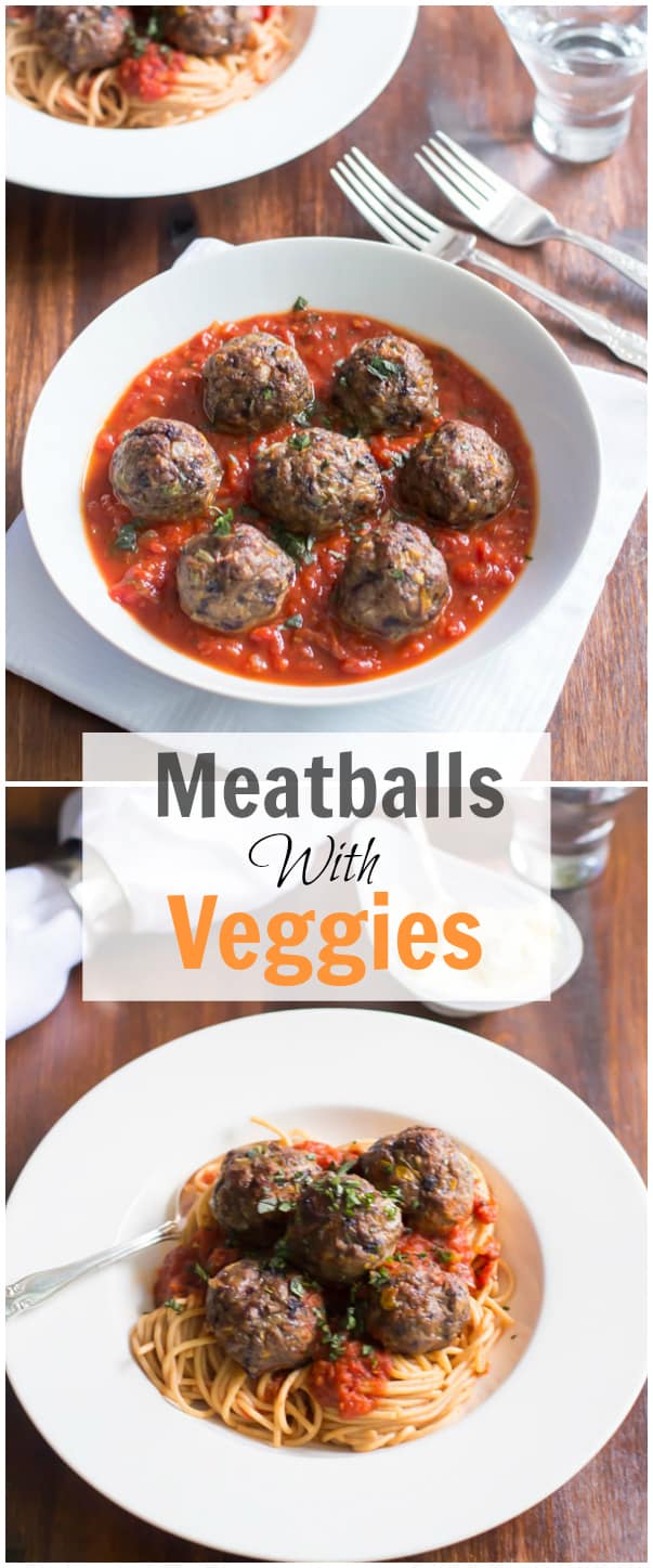 meatballs with veggies
