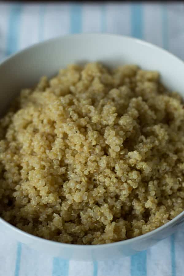 close up of fluffy stovetop quinoa