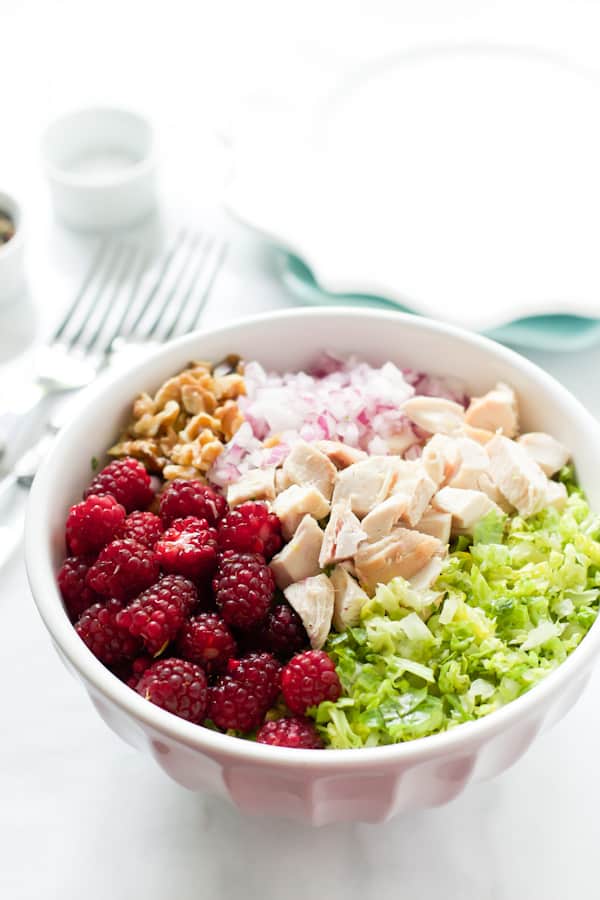 Bowl of Chopped Salad with Tayberries