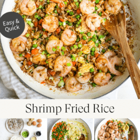 Titled Photo Collage (and shown): Shrimp Fried Rice