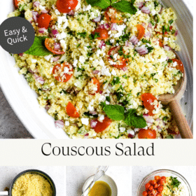 Titled Photo Collage (and shown): couscous salad