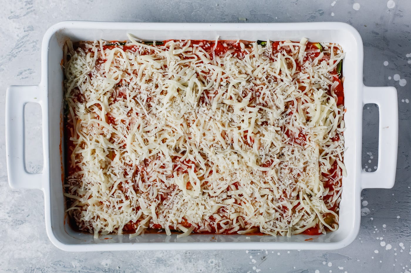overhead view of Lasagna