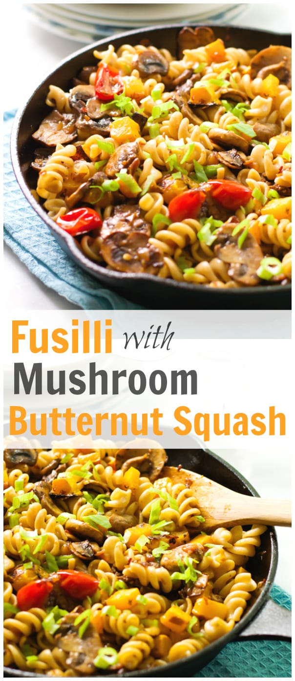 Fusilli with Mushroom Butternut Squash
