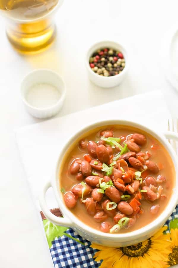 bowl of pressure cooker beans