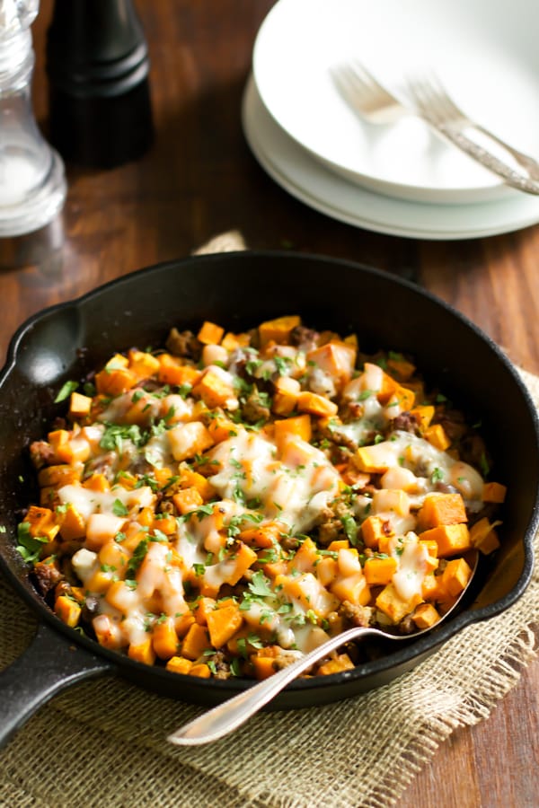 Ground Turkey Sweet Potato Skillet - a delicious gluten free skillet dish