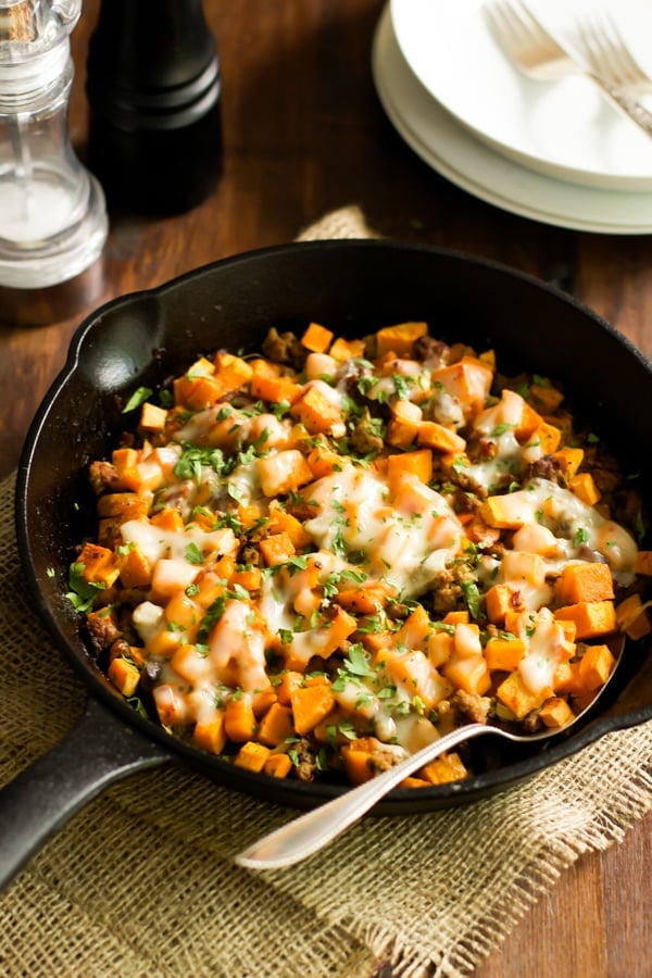 Ground Turkey Sweet Potato Skillet.