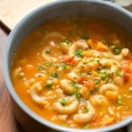 Pasta Soup with Sweet Potato and Peas-6
