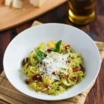 Spaghetti Squash with Sun dried Tomatoes and Basil - a delicious gluten free and low carb meal