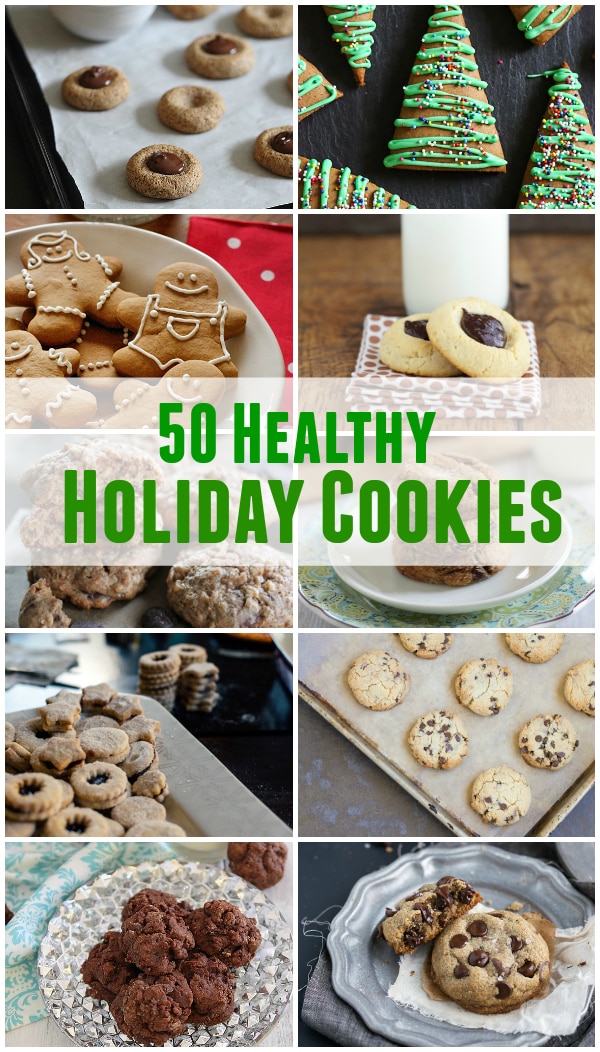 50 healthy holiday cookies pinterest image.