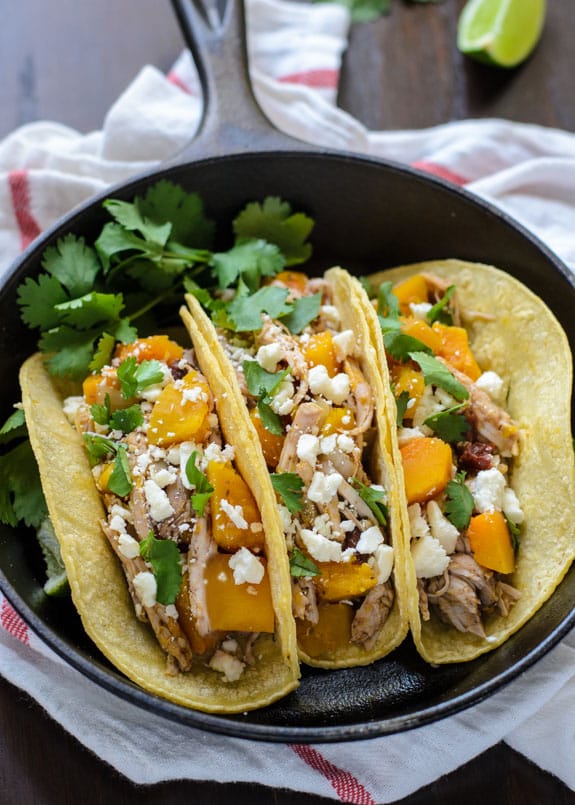 Slow Cooker Butternut Squash and Pulled Pork Tacos Primavera Kitchen Recipe