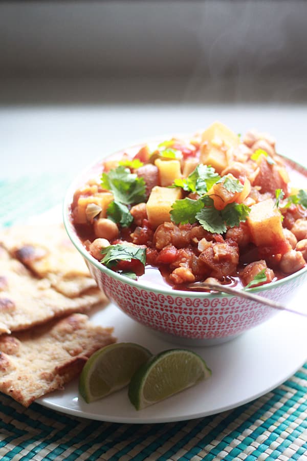 Slow Cooker Indian Spiced Chickpeas and Potatoes Primavera Kitchen Recipe