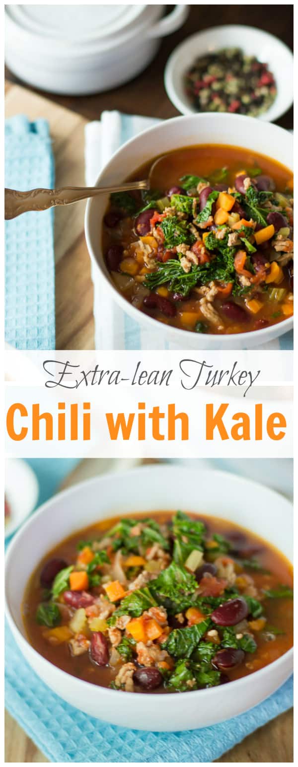 extra-lean turkey chili with kale
