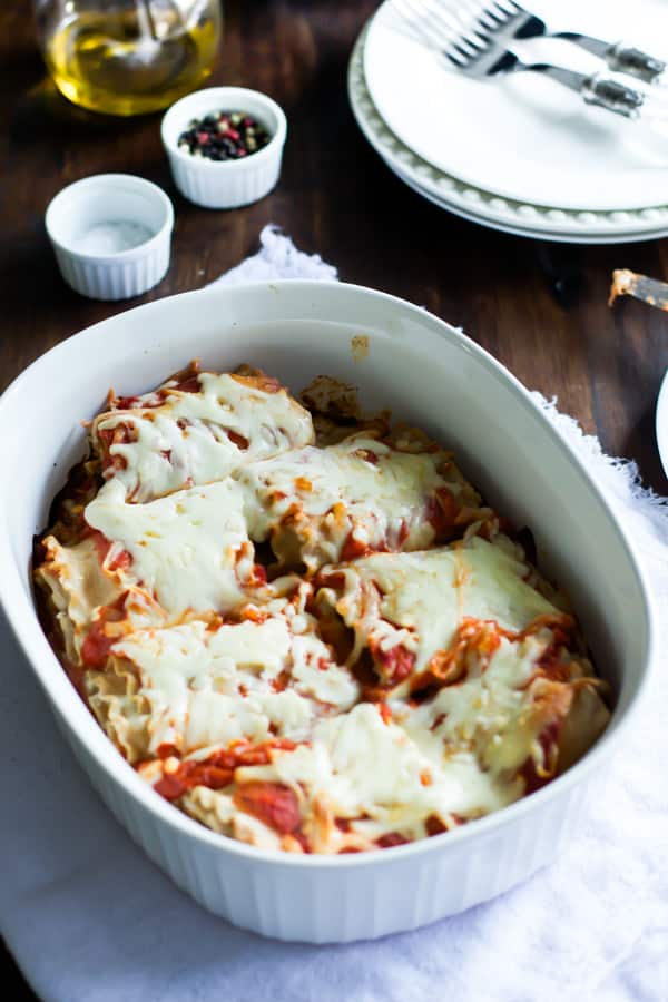 Skinny Lasagna Rolls primavera kitchen recipe