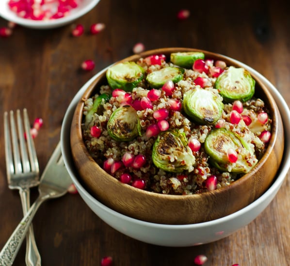 Quinoa Salad with Roasted Brussels Sprouts and Pomegranate5_