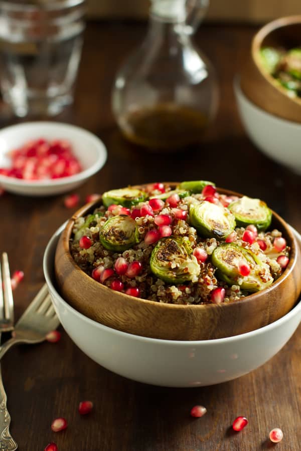 Quinoa Salad with Roasted Brussels Sprouts and Pomegranate_-2
