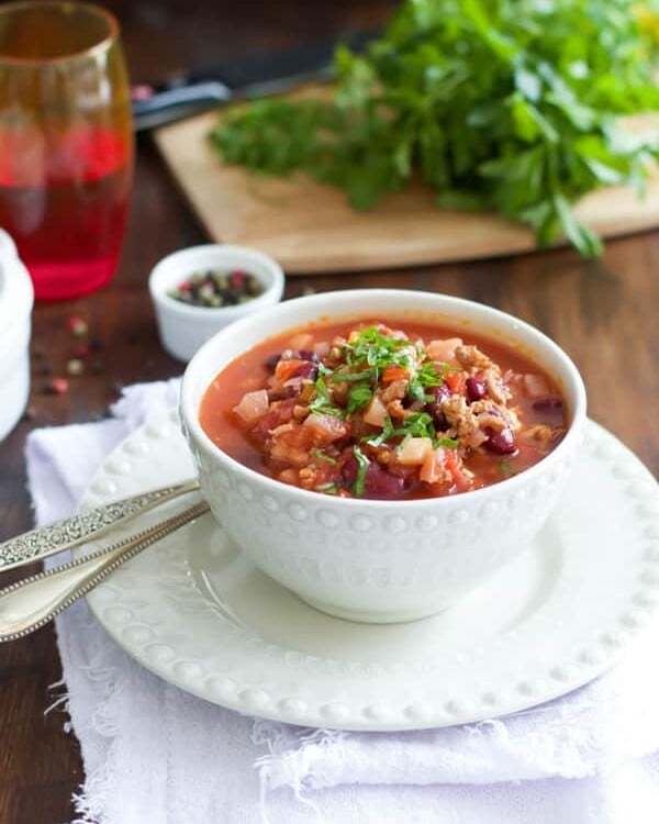 Slow Cooker Beet Chili Recipe - Primavera Kitchen