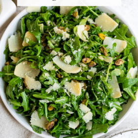 Titled Photo Collage (and shown): arugula salad