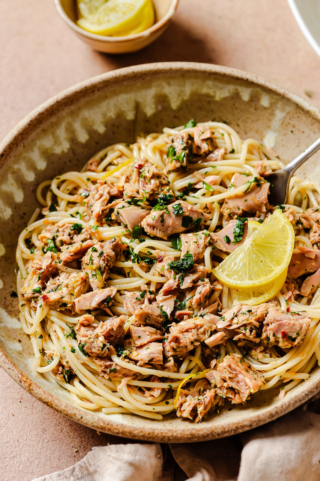 tuna pasta in a bowl