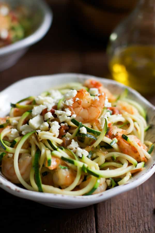 Garlic Shrimp with Zucchini Noodles primavera kitchen recipe