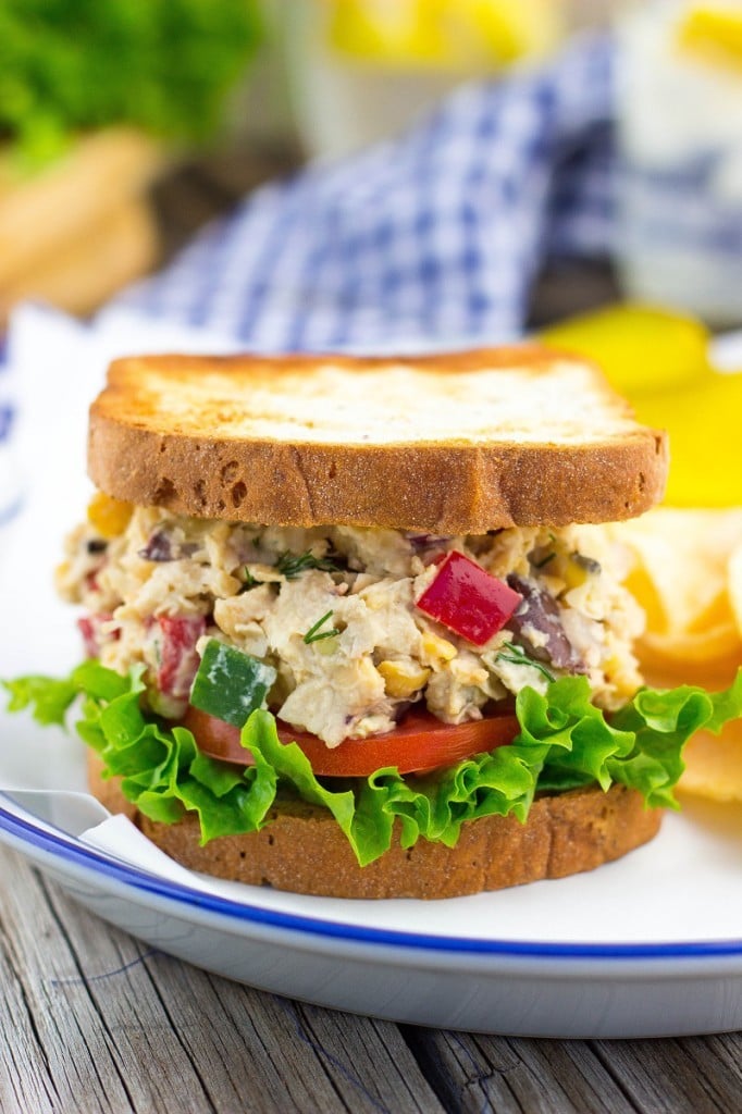 Greek Chickpea Salad Sandwiches.