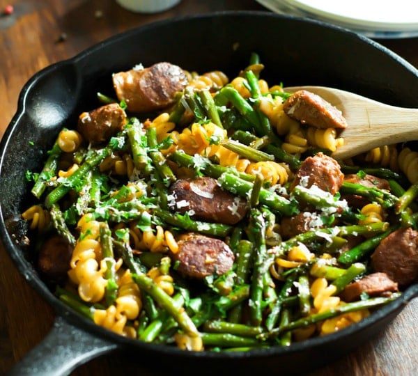 Sausage-Asparagus-Quinoa-Pasta