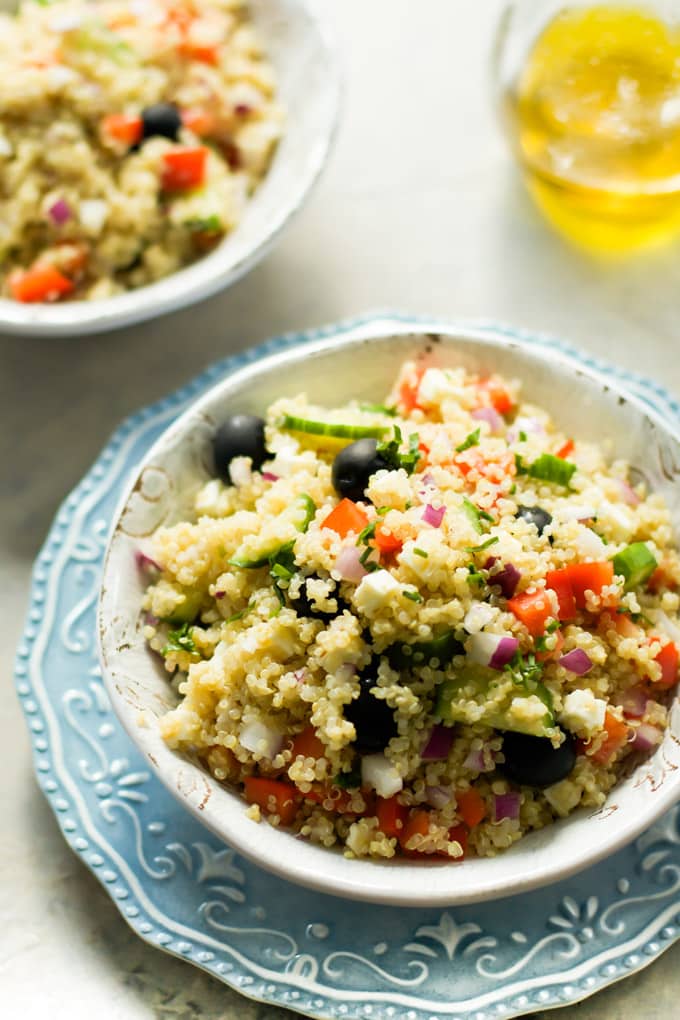 Quinoa Greek Salad.