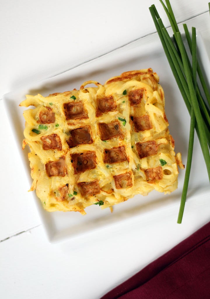 Savory Parsnip Noodle Chive Waffles (Parsnapples).