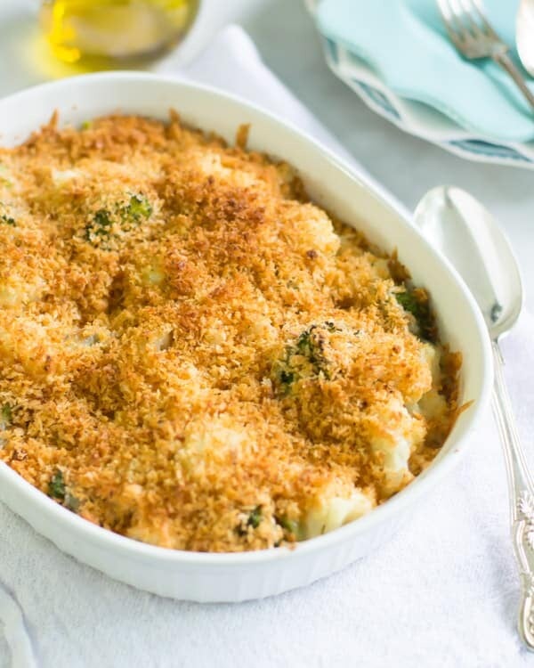 Cheesy Broccoli-Cauliflower Bake Recipe - Primavera Kitchen