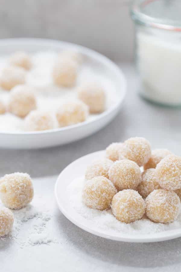 Almond Coconut Snowball Cookies.