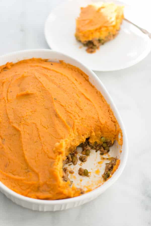 Sweet Potato Shepherd’s Pie - If you want to cut the white potatoes out of your diet, try this Sweet Potato Shepherd's Pie, which has all of the flavours of winter comfort food. 