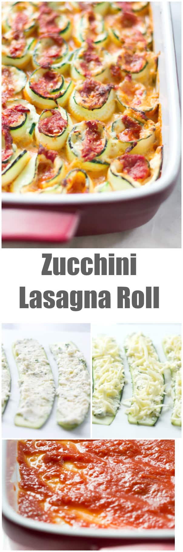 Zucchini Lasagna Roll - This gluten free Zucchini Lasagna Roll is healthy but with all the flavour of the traditional version. It is very easy to make and it is stuffed with zucchini, ricotta, Parmesan and topped with marinara and mozzarella cheese.