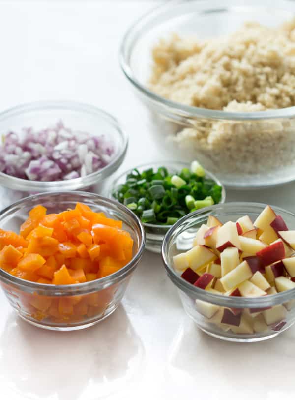 Easy Couscous Salad - This easy couscous salad can be served hot or cold, with any assortment of fruits and vegetables. Lunch just got awesome. 