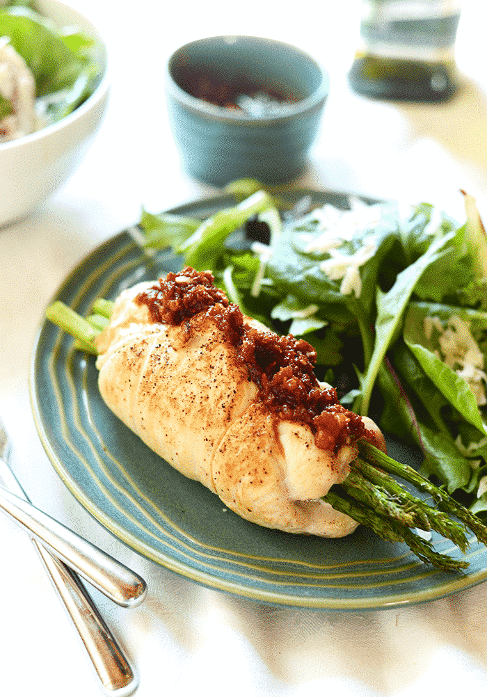 Prosciutto Asparagus Stuffed Chicken Breast from Fit Foodie Finds.