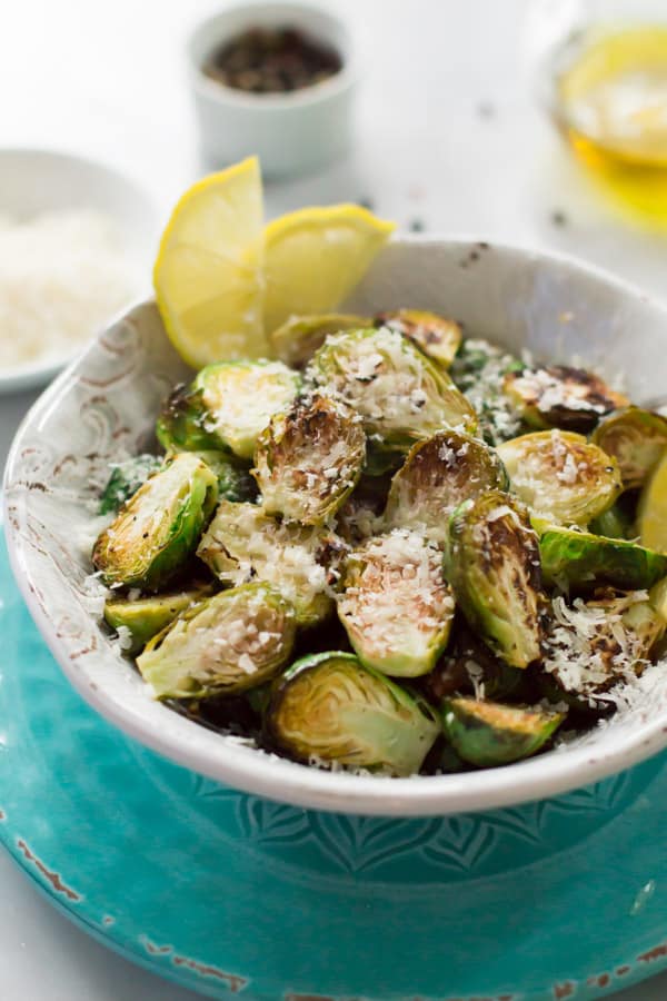 Garlic Parmesan Roasted Brussels Sprouts-5-2