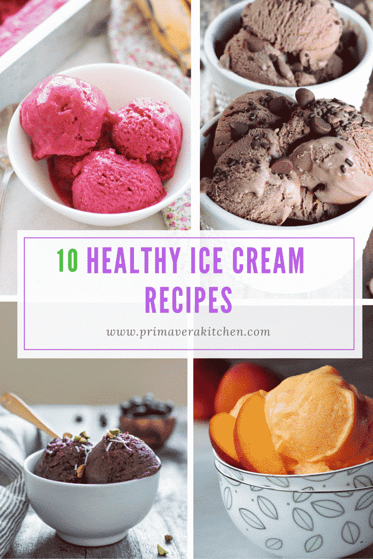 10 Healthy Ice Cream Recipes - Enjoy these 10 Healthy Ice Cream Recipes during this summertime. They are homemade, refined sugar-free and delicious! 