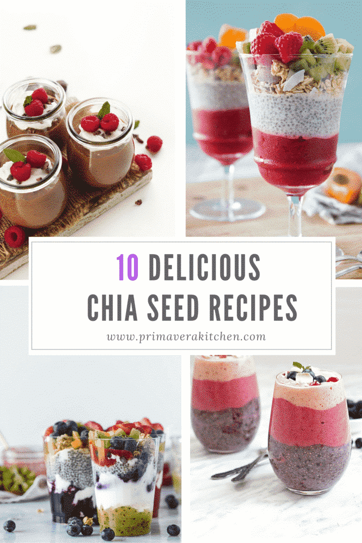 10 Delicious Chia Seed Recipes - Enjoy these 10 Delicious Chia Seed Recipes that will make you feel like you are eating a decadent dessert without feeling guilty. Actually all these recipes are really good for you because they are packed with good fats, fiber and calcium.