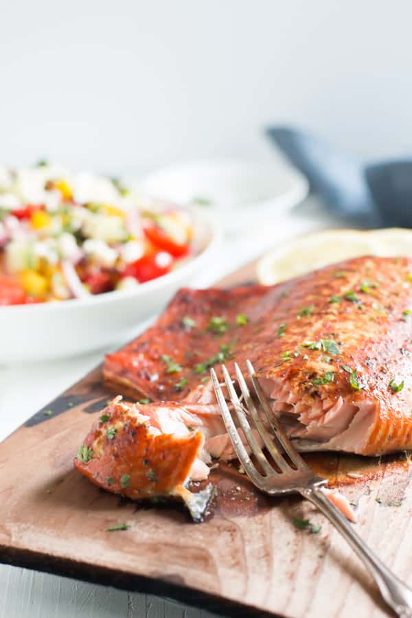 Easy Cedar - Plank Salmon Primavera Kitchen Recipe