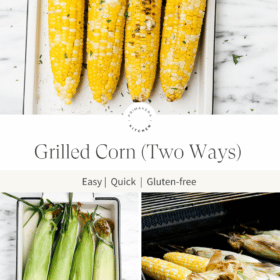 Titled Photo Collage (and shown): Grilled Corn