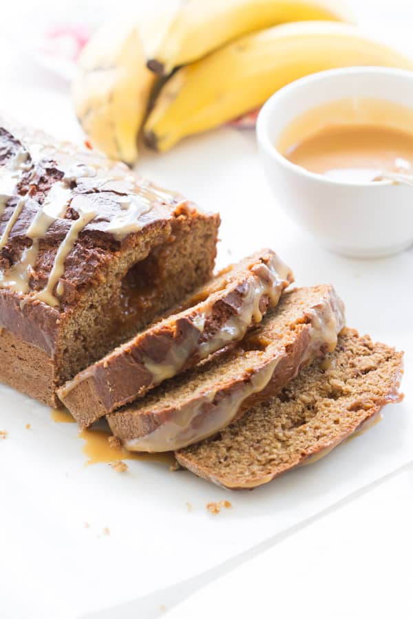 Dulce de Leche Banana Bread - The dulce de leche is swirled in a classic banana bread recipe, making it even more flavourful and irresistible. This is an amazing recipe with only few ingredients! 