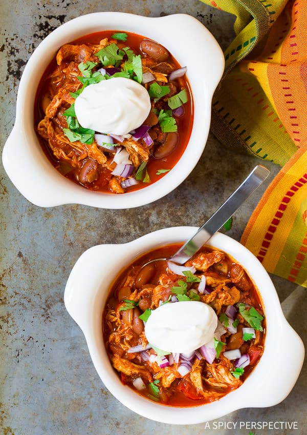 roasted-red-pepper-chicken-chili- Healthy Chili Recipes 