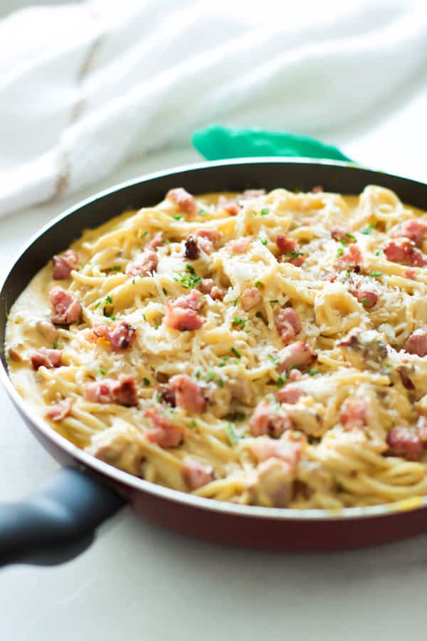 Pumpkin Alfredo Sauce with Italian Sausage