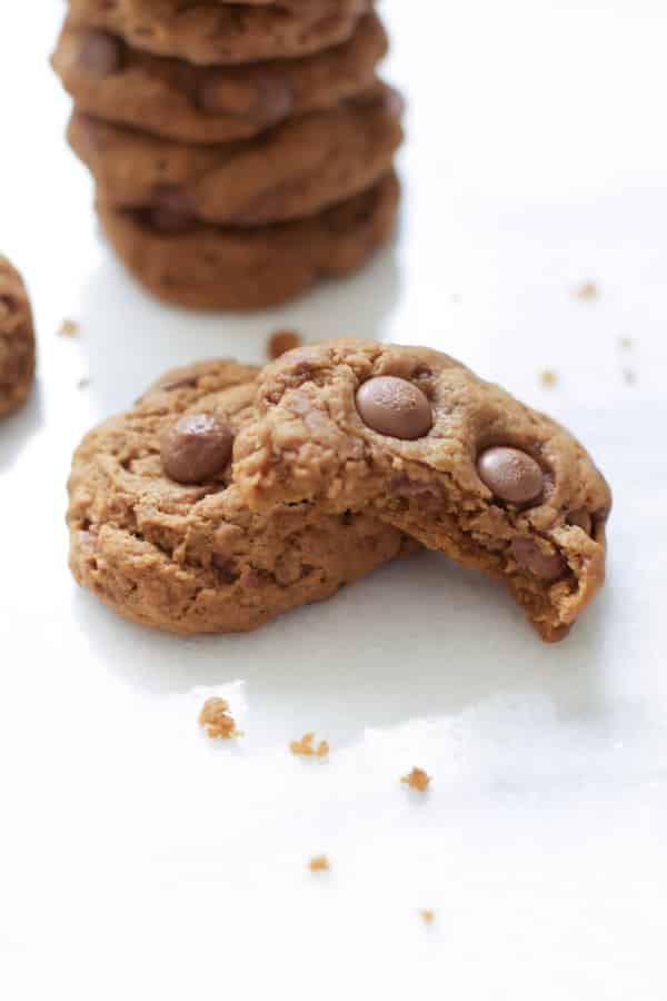 Pumpkin Double Chocolate Chip Cookies - An easy Pumpkin Double Chocolate Chip Cookies recipe that quick to make, soft, chewy and loaded with cocoa powder, chocolate chips, pumpkin puree and warm spices!! It's a must make cookie recipe for fall!