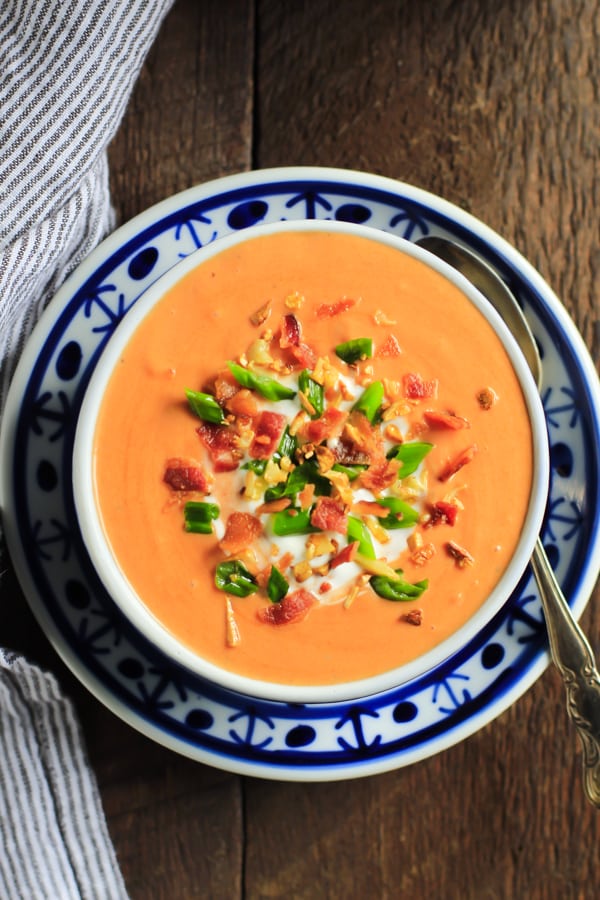 Campbell’s® Everyday Gourmet Tomato Basil Bisque soup with bacon