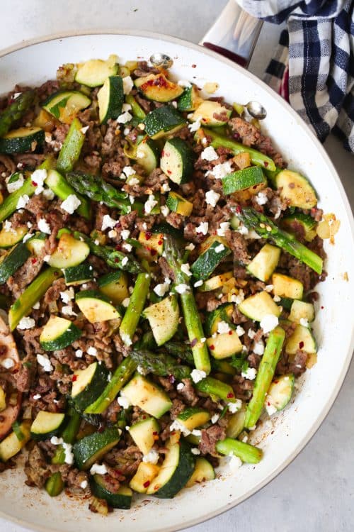 Ground Beef Veggie Skillet Primavera Kitchen Recipe