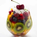 Fruit Salad in a glass cup